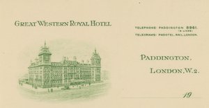 Headed notepaper from the Great Western Royal Hotel by English School