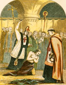 Henry II scourged by the priests at Canterbury by English School