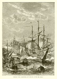 Henry VIII Landing at Calais, June 30, 1513 by English School