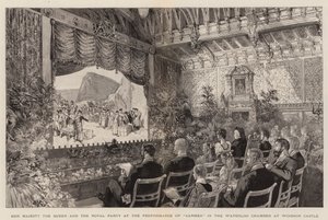 Her Majesty the Queen and the Royal Party at the Performance of "Carmen" in the Waterloo Chamber at Windsor Castle by English School
