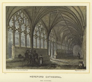 Hereford Cathedral, The Cloisters by English School