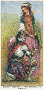 Hermann Receiving a Sword from Mary of Burgundy