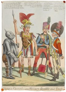 Heroes in Council - or a Military Squabble about Dress, c.1820 by English School