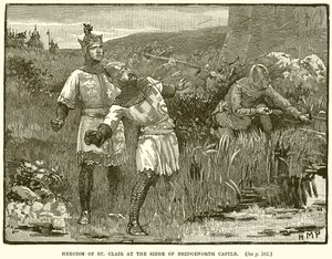 Heroism of St. Clair at the Siege of Bridgenorth Castle by English School