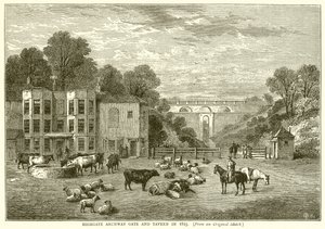 Highgate Archway Gate and Tavern in 1825 by English School