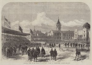 Highland Sports at the Meeting of the Celtic Society on College-Green, Glasgow by English School