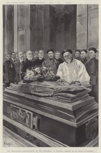 His Excellency Li-Hung-Chang at the Monument of General Gordon in St Paul
