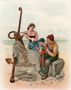 His Lesson in Net-Mending by English School