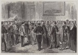 His Royal Highness the Prince of Wales holding his First Levee by English School