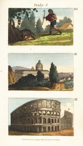 Historical views of Italy by English School