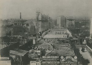 Holborn Viaduct Under Construction in 1869