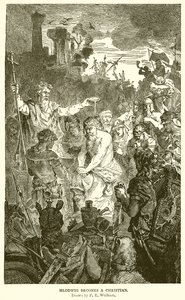 Holdwig Becomes a Christian by English School