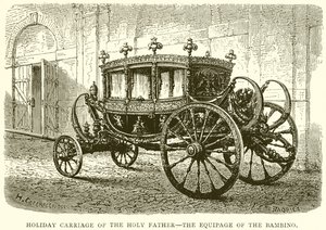 Holiday Carriage of the Holy Father--The Equipage of the Bambino by English School