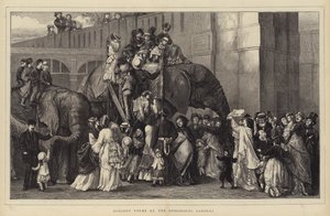 Holiday Folks at the Zoological Gardens by English School