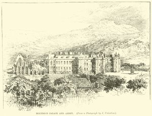 Holyrood Palace and Abbey by English School
