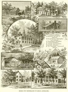 Homes and Birthplaces of Great Americans by English School