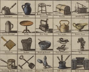 Household Items Including a Mouse Trap by English School