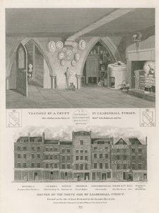 Houses on the north side of Leadenhall Street, erected on the site of those destroyed by the extensive fire of 1765