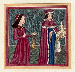 Humphrey Duke of Gloucester and his second wife, Eleanor Cobham by English School