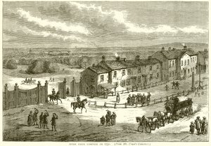 Hyde Park Corner in 1750 by English School