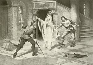 I Puritani, Act I Scene V (engraving) by English School