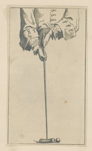 Illustration Depicting a Person Playing Croquet