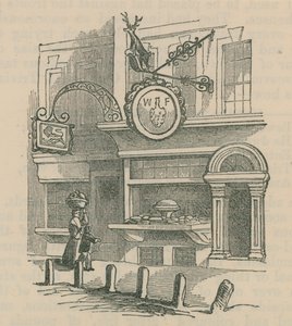 Illustration Depicting the Front of a Shop by English School