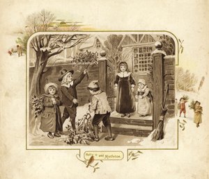 Illustration for The Coming of Father Christmas by English School