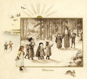 Illustration for The Coming of Father Christmas by English School