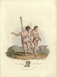 Illustration for The Costume of the Original Inhabitants of the British Islands by English School