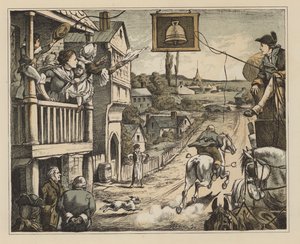 Illustration for The Diverting History of John Gilpin by William Cowper by English School