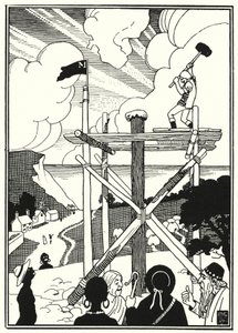Illustration for the Adventures of Baron Munchausen by English School