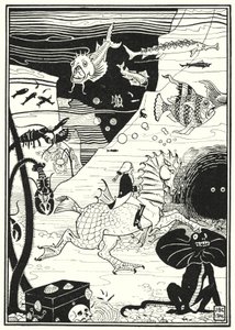 Illustration for the Adventures of Baron Munchausen by English School
