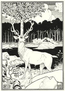 Illustration for the Adventures of Baron Munchausen by English School