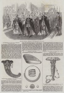 Illustrations of the Royal Marriage, the Reception-Hall by English School