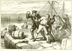 Impressment of Bostonians by Knowles by English School
