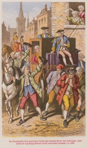 In Cheapside the Populace Took His Horses from the Carriage by English School