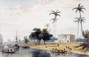 In the Garden House Reach, Calcutta by English School
