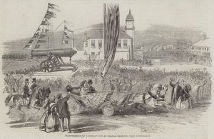 Inauguration of a Russian Gun at Seaham Harbour, Near Sunderland by English School
