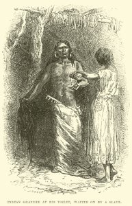 Indian Grandee at His Toilet, Waited on by a Slave by English School