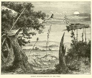 Indian burying-ground in the West by English School