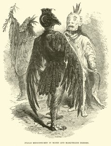 Indian medicine-men in masks and masquerade dresses