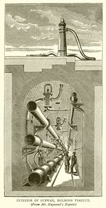 Interior of Subway, Holborn Viaduct by English School