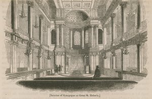 Interior of Synagogue at Great St Helens, London by English School