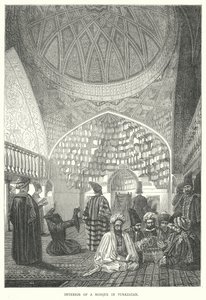 Interior of a Mosque in Turkestan by English School