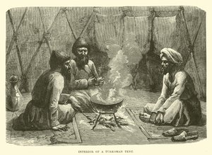 Interior of a Turkoman Tent by English School