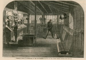 Interior of the A, B, Signal box of the South-Eastern Railway at the London Bridge station by English School