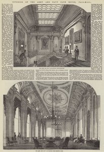 Interior of the Army and Navy Club House, Pall-Mall by English School