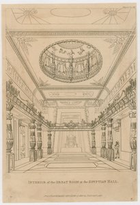 Interior of the Great Room at the Egyptian Hall, Piccadilly by English School