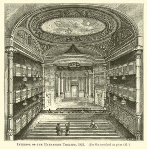 Interior of the Haymarket Theatre, 1821